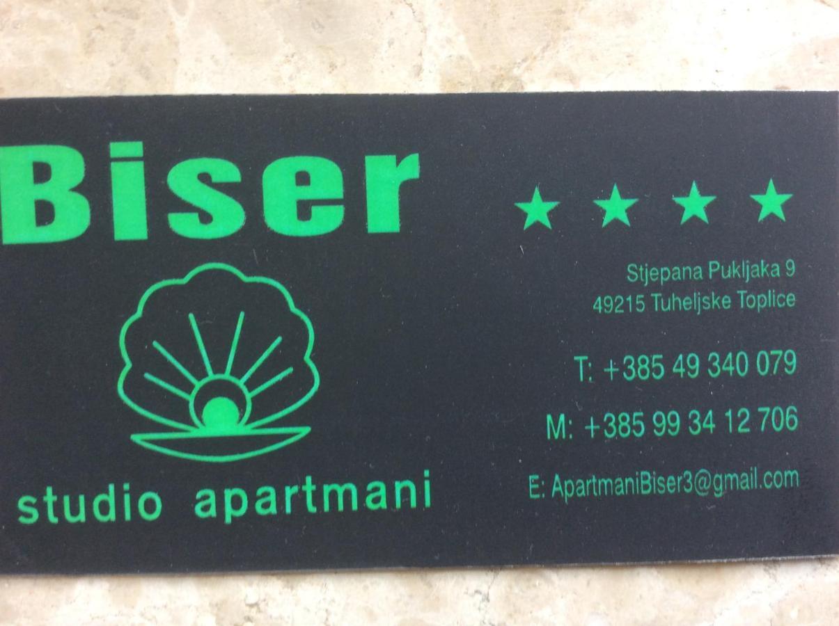 Studio Apartmani Biser 1, 2, 3 Deluxe Tuheljske Toplice Exteriör bild
